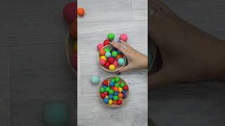 Colored wooden balls [upl. by Ahsinrac]