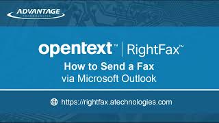 How to Send a Fax in RightFax via Microsoft Outlook [upl. by Zela921]