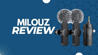 Review MILOUZ Dual Wireless Microphones for iPhoneAndroid PhoneCameraLaptop Wireless Lavalier [upl. by Herrle]