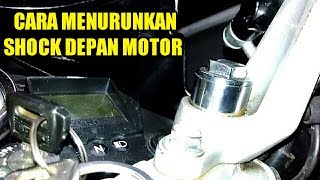 Cara Menurunkan Shock Depan Motor SatriaFu150 SatriaInjeksi [upl. by Aniad]