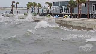 08042024 St Petersburg Florida  Tampa Bay  Tropical Storm Debby  Big Waves in Tampa Bay [upl. by Ammeg]