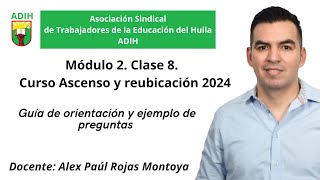 Clase 8 Curso Ascenso yo reubicación escalafón docente 2024 [upl. by Vargas]