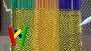 MultiHeddle Weaving on Rigid Heddle Loom using iWeaveIt  Part II [upl. by Yrahk138]