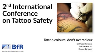 Dr Mark Benecke  Tattoo colours dont overcolour 2nd International Conference on Tattoo Safety [upl. by Oner227]