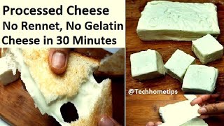 Processed cheese recipe  How to make Processed Cheese at home Homemade CheeseCheese cubes recipe [upl. by Danais]