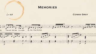 Conan Gray  Memories Lyric Video [upl. by Eetse]