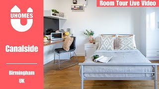 The Cheap Student Accommodation In Birmingham  Canalside Room Tour [upl. by Schechter847]