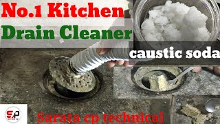 How to use caustic soda to unblock drains  Kitchen sink drain cleaner  Caustic soda [upl. by Ardied852]