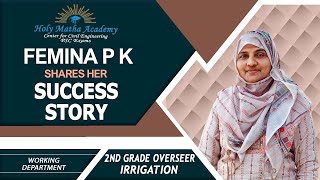 Kerala PSC success story  2ND GRADE OVERSEER  FEMINA P K  Motivational talk [upl. by Koerner]