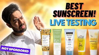 Sunscreen Showdown Top 5 Best sunscreen in India  Honest Review With Live Results sunscreen [upl. by Orfurd]