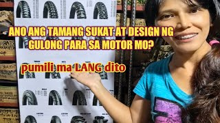 USAPANG GULONG TIRES ANONG SUKAT AT DESIGN NG GULONG ANG PARA SA MOTOR MO AT DAPAT MONG GAMITIN [upl. by Anatolio]