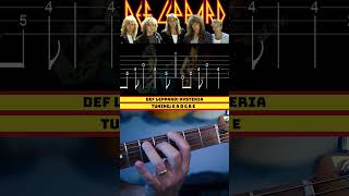 Hysteria Def Leppard Guitar Riff with Tab [upl. by Nivag219]