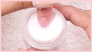 French Tip Nail Tutorial Using Dip Powder [upl. by Erbas]