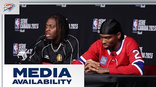 OKC Thunder Full Media Availability  Preseason  Post Game vs Detroit Pistons  October 13 2023 [upl. by Ahsropal]