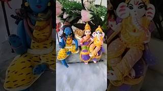 Chotu se ganesha idol making processshiv pariwar diy  super clay shorts diy [upl. by Aray751]