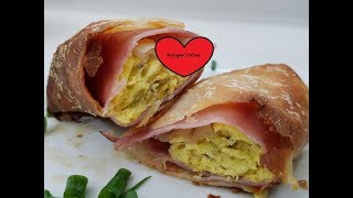 HAM AND EGGS EGG ROLLS AIR FRYER [upl. by Leroy42]