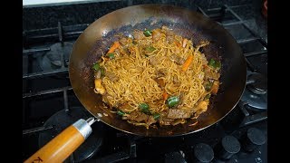 RECETA DE FIDEOS ASIÁTICOS EN WOK [upl. by Nellie306]