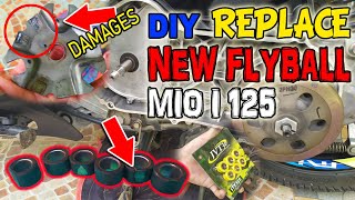 MOTOVLOG DIY REPLACE NEW FLYBALL 12g Mio i 125 [upl. by Duahsar]