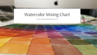 Watercolor Mixing Chart  Winsor and Newton Cotman [upl. by Ehctav812]