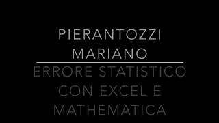 Errore statistico Esercizi [upl. by Hekker]