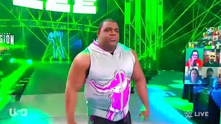 Keith Lee RAW Debut Entrance With New quotJobber Aquot Theme Song [upl. by Coppins]