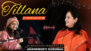 Tillana Recital  Live Performance by Sooryagayathri in Presence of Anandmurti Gurumaa  Rishikesh [upl. by Naivart]