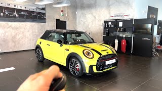 John Cooper Works MINI Cabrio in ZESTY YELLOW  4K Walkaround  Interior and Exterior [upl. by Imotas]