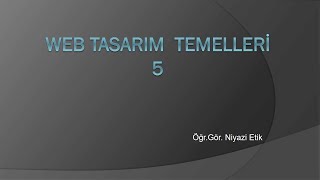 Web Tasarım Temelleri 5  HTML de DIV ve SPAN Tagları [upl. by Swehttam]