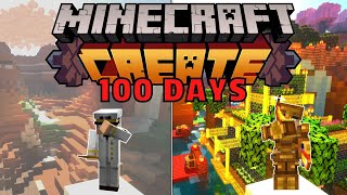 I Survived 100 Days TURNING A NUCLEAR WASTELAND DESERT into PARADISE with CREATE Hardcore Minecraft [upl. by Azzil]