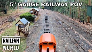 Train driver POV  5quot gauge miniature  Hornsby Model Engineers Galston Valley Railway Sydney [upl. by Orin]