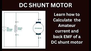 DC shunt motor calculations  How to calculate Amateur current and back EMF [upl. by Bonucci535]