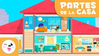 Aprende las habitaciones de la casa  Vocabulario para niños [upl. by Genevieve]