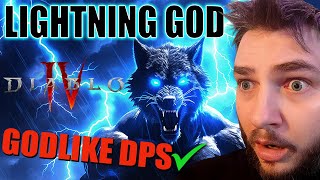 Lightning God Druid Build Strongest Werewolf Lightning Storm Guide  Diablo 4  Season 4 [upl. by Cychosz]