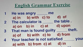 English Grammar Exercise  Prepositions [upl. by Azarcon]