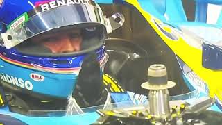 Fernando Alonso reaction after driving the Renault R25  F1 Abu Dhabi GP 2020 [upl. by Krasnoff]