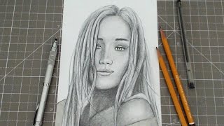 BEGINNERS how to draw a person  pencil portrait step by step [upl. by Eiro874]