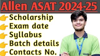 asat allen scholarship admission 20242025  kota Allen ASAT 202425 allen near me asat [upl. by Ahsein]