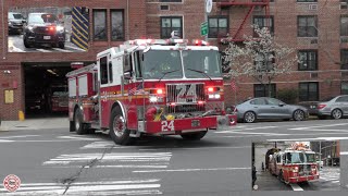 FDNY Engine 24 Hook amp Ladder 8 Unmarked NYPD ESU amp FDNY Ambulance responding to separate calls [upl. by Phillipe]