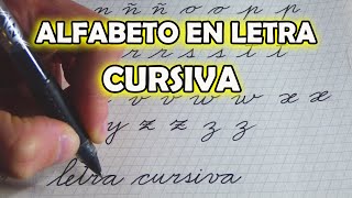 CALIGRAFÍA Cómo ESCRIBIR el ABECEDARIO en letra CURSIVA minúscula [upl. by Banky150]