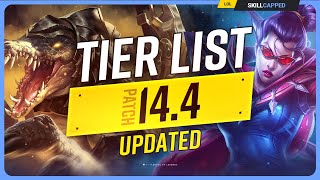 NEW UPDATED TIER LIST for PATCH 144  League of Legends [upl. by Htilil]