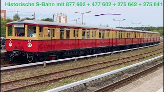 Historische SBahn mit 877 602  477 602  275 642  275 64 beschleunigt mit schleudernden Rädern [upl. by Borden]