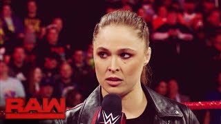 Ronda Rouseys Road to WrestleMania Raw March 12 2018 [upl. by Sean]