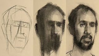 How To Draw A Charcoal Portrait From Life [upl. by Ingram312]