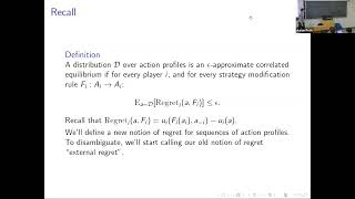 NETS 4120 Algorithmic Game Theory Lecture 10 [upl. by Averill422]