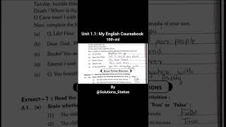 Unit 11 My English Coursebook std 10th answers viral shorts educationalvideo [upl. by Reema]