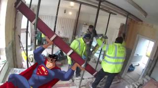 how to remove internal load bearing wall with steel beam RSJ installation  London [upl. by Padget]