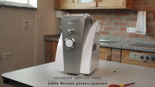 SERVICE  Nudelmaschine LUNA  Antriebsriemen prüfen amp spannen [upl. by Inah816]