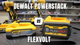 Dewalt Powerstack 5ah vs Flexvolt 6ah Battery  Is This Expensive Dewalt Battery Worth It [upl. by Junius503]