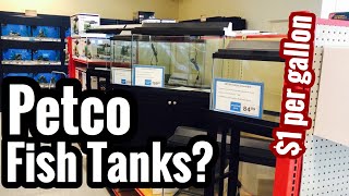 Petco Fish Tank Selection Prices Stands amp Sizes [upl. by Demeyer]