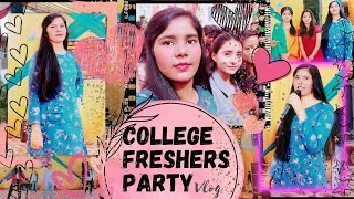 College Freshers Party vlog 🎊 dance performance Unnati Here ❤freshers college vlog dance [upl. by Mazonson]